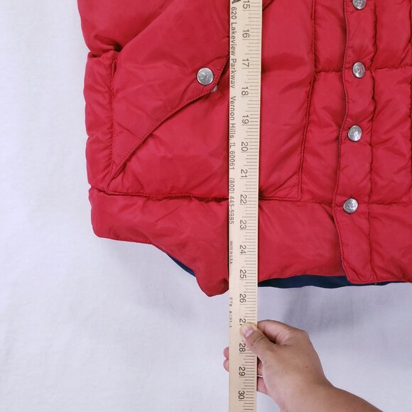 Vintage Denver Down Multicolor Leather n Nylon Puff Jacket Vest Goose Down Fill - Picture 8 of 16